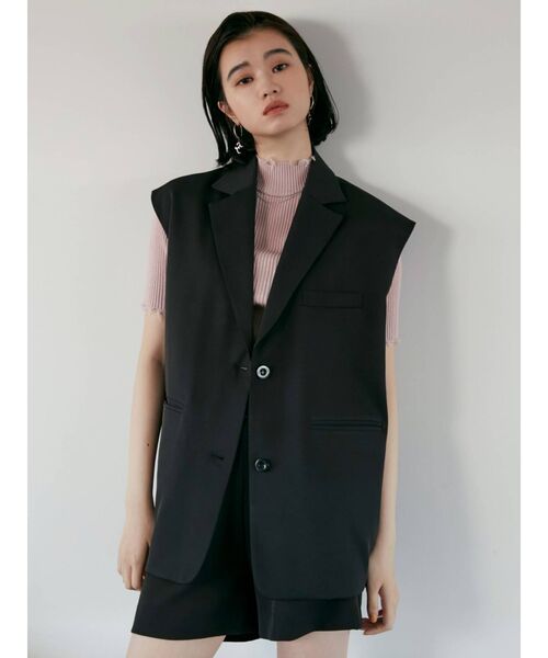 EMODA（エモダ）の「クラッシュショートリブニット（ニット/セーター・レディース・ホワイト/ブラック/ブラウン/ピンク/ブルー・FREE）」の17枚目の写真