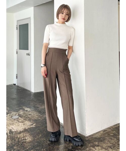 EMODA（エモダ）の「クラッシュショートリブニット（ニット/セーター・レディース・ホワイト/ブラック/ブラウン/ピンク/ブルー・FREE）」の10枚目の写真