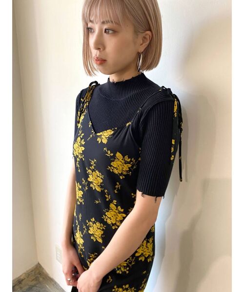 EMODA（エモダ）の「クラッシュショートリブニット（ニット/セーター・レディース・ホワイト/ブラック/ブラウン/ピンク/ブルー・FREE）」の7枚目の写真