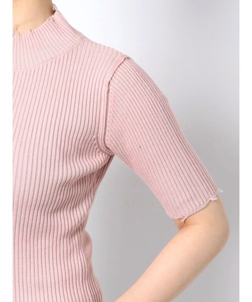 EMODA（エモダ）の「クラッシュショートリブニット（ニット/セーター・レディース・ホワイト/ブラック/ブラウン/ピンク/ブルー・FREE）」の8枚目の写真