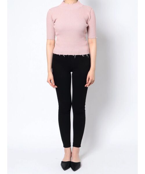 EMODA（エモダ）の「クラッシュショートリブニット（ニット/セーター・レディース・ホワイト/ブラック/ブラウン/ピンク/ブルー・FREE）」の20枚目の写真