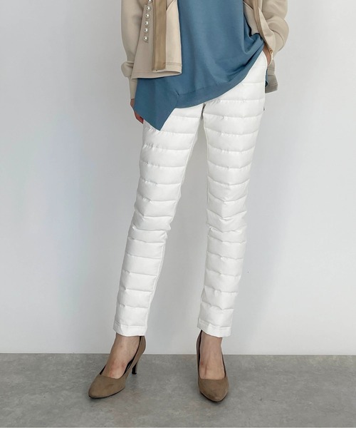 PICCIN（ピッチン）の「ダウンパンツ（無地）（その他パンツ・レディース・ブラック/オフホワイト/モカ/ダークブルー/グレイッシュベージュ・S/M/L）」の2枚目の写真