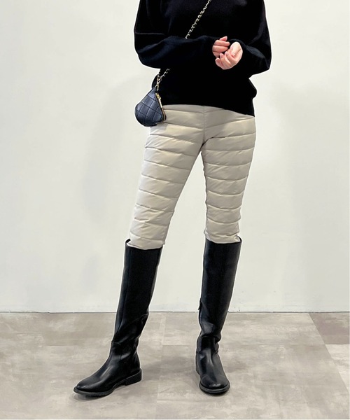 PICCIN（ピッチン）の「ダウンパンツ（無地）（その他パンツ・レディース・ブラック/オフホワイト/モカ/ダークブルー/グレイッシュベージュ・S/M/L）」の4枚目の写真