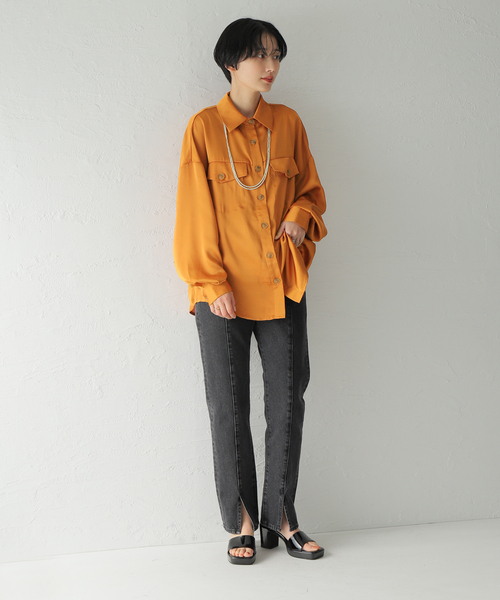 Oriens JOURNAL STANDARD（オリエンス ジャーナルスタンダード）の「GHOSPELL Sigma Flip Shirt（シャツ/ブラウス・レディース・オレンジ・SMALL）」の17枚目の写真