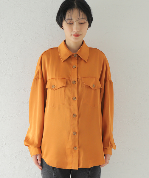 Oriens JOURNAL STANDARD（オリエンス ジャーナルスタンダード）の「GHOSPELL Sigma Flip Shirt（シャツ/ブラウス・レディース・オレンジ・SMALL）」の19枚目の写真