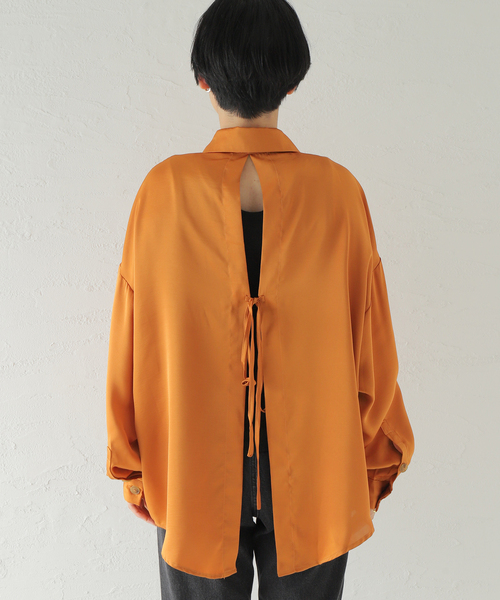 Oriens JOURNAL STANDARD（オリエンス ジャーナルスタンダード）の「GHOSPELL Sigma Flip Shirt（シャツ/ブラウス・レディース・オレンジ・SMALL）」の3枚目の写真