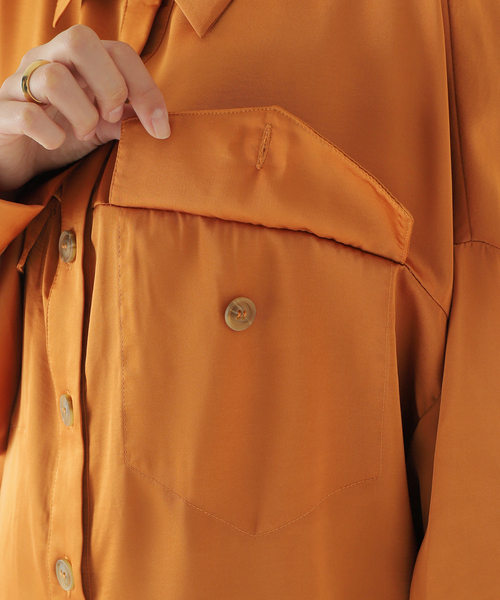 Oriens JOURNAL STANDARD（オリエンス ジャーナルスタンダード）の「GHOSPELL Sigma Flip Shirt（シャツ/ブラウス・レディース・オレンジ・SMALL）」の8枚目の写真