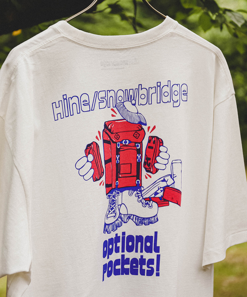 JOURNAL STANDARD relume（ジャーナルスタンダード　レリューム）の「《予約》【HINE SNOWBRIDGE / ハイン スノウブリッジ】別注 プリント Tシャツ 1（Tシャツ/カットソー・メンズ・ホワイト/サックスブルー/イエロー・MEDIUM/LARGE）」の2枚目の写真