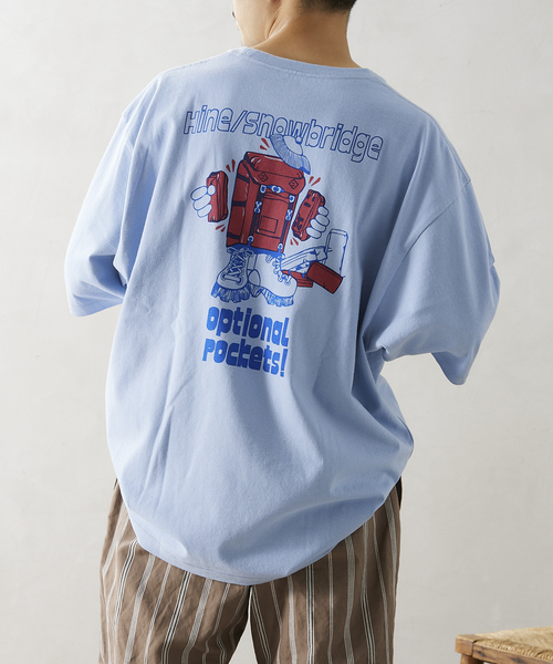 JOURNAL STANDARD relume（ジャーナルスタンダード　レリューム）の「《予約》【HINE SNOWBRIDGE / ハイン スノウブリッジ】別注 プリント Tシャツ 1（Tシャツ/カットソー・メンズ・ホワイト/サックスブルー/イエロー・MEDIUM/LARGE）」の3枚目の写真