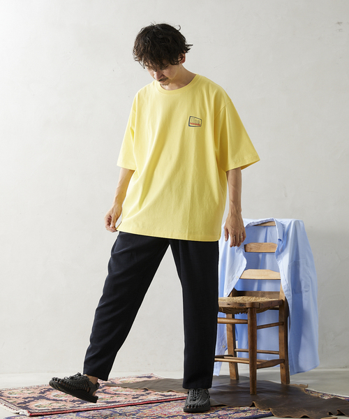JOURNAL STANDARD relume（ジャーナルスタンダード　レリューム）の「《予約》【HINE SNOWBRIDGE / ハイン スノウブリッジ】別注 プリント Tシャツ 1（Tシャツ/カットソー・メンズ・ホワイト/サックスブルー/イエロー・MEDIUM/LARGE）」の4枚目の写真