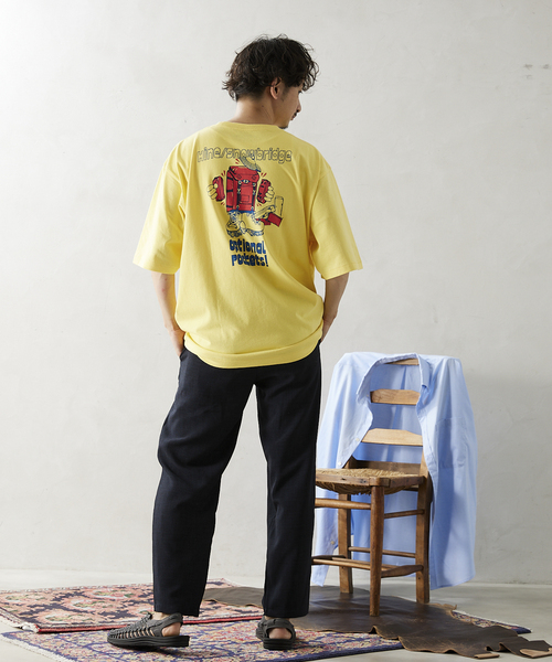 JOURNAL STANDARD relume（ジャーナルスタンダード　レリューム）の「《予約》【HINE SNOWBRIDGE / ハイン スノウブリッジ】別注 プリント Tシャツ 1（Tシャツ/カットソー・メンズ・ホワイト/サックスブルー/イエロー・MEDIUM/LARGE）」の5枚目の写真