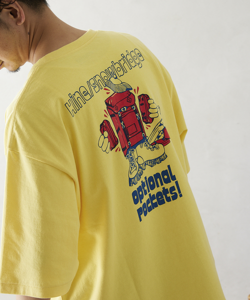 JOURNAL STANDARD relume（ジャーナルスタンダード　レリューム）の「《予約》【HINE SNOWBRIDGE / ハイン スノウブリッジ】別注 プリント Tシャツ 1（Tシャツ/カットソー・メンズ・ホワイト/サックスブルー/イエロー・MEDIUM/LARGE）」の7枚目の写真