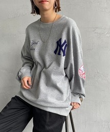 [FANATICS/ファナティクス] 別注 MLB サガラ刺繍 クルーネックスウェット