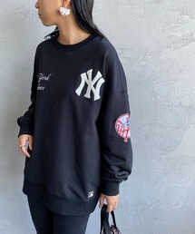 [FANATICS/ファナティクス] 別注 MLB サガラ刺繍 クルーネックスウェット