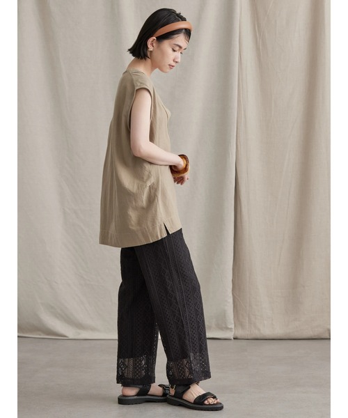 AMERICAN HOLIC（アメリカンホリック）の「リネンブレンドVネックコクーンベスト（ベスト・レディース・ベージュ/キャメル・FREE）」の21枚目の写真