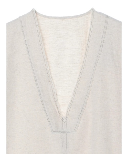 AMERICAN HOLIC（アメリカンホリック）の「リネンブレンドVネックコクーンベスト（ベスト・レディース・ベージュ/キャメル・FREE）」の4枚目の写真