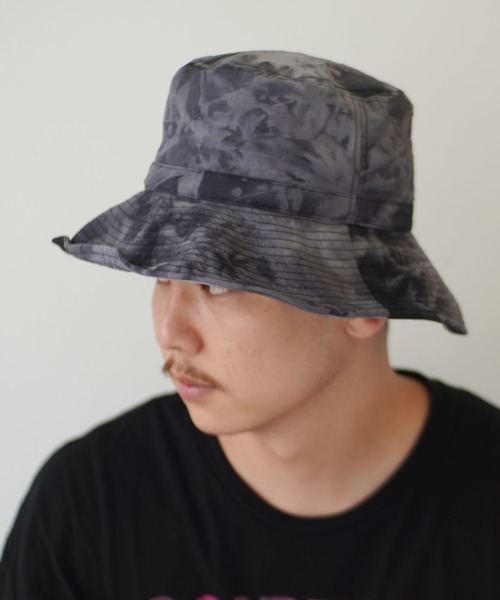 dictionary(ディクショナリー)の「【 DICTIONARY / ディクショナリー 】ダイダイ柄 ユニセックス バッケトハット(ハット・レディース・ブラック×グレー・FREE)」の6枚目の写真