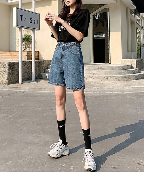 LOPASS(ロパス)の「デニムパンツ(デニムパンツ・レディース・ライトブルー/ブルー・S/M)」の6枚目の写真