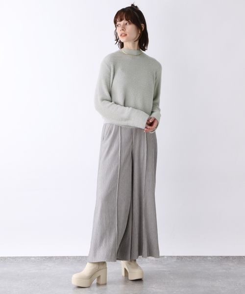 JEANASIS（ジーナシス）の「ネコヤーンクルーネックプルオーバー/164375（ニット/セーター・レディース・ライトグレー/ブラック/パープル・FREE）」の16枚目の写真