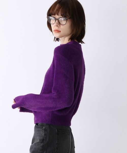 JEANASIS（ジーナシス）の「ネコヤーンクルーネックプルオーバー/164375（ニット/セーター・レディース・ライトグレー/ブラック/パープル・FREE）」の21枚目の写真