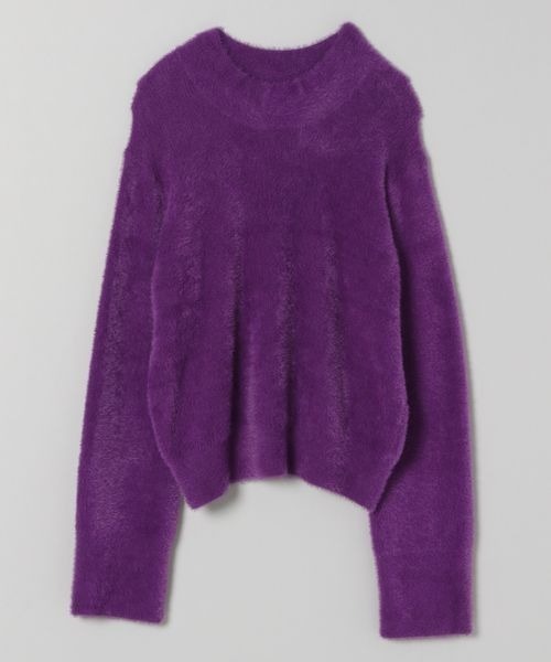 JEANASIS（ジーナシス）の「ネコヤーンクルーネックプルオーバー/164375（ニット/セーター・レディース・ライトグレー/ブラック/パープル・FREE）」の7枚目の写真