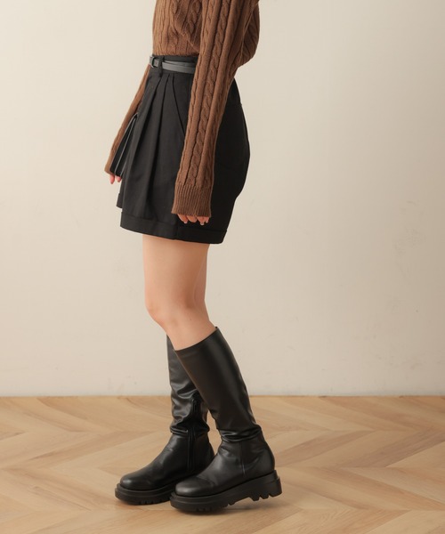 WEGO（ウィゴー）の「WEGO/【2点セット】ベルト付きロールアップショートパンツ（その他パンツ・レディース・ブラウン系その他2/ブラック/キャメル/オフホワイト・FREE）」の14枚目の写真