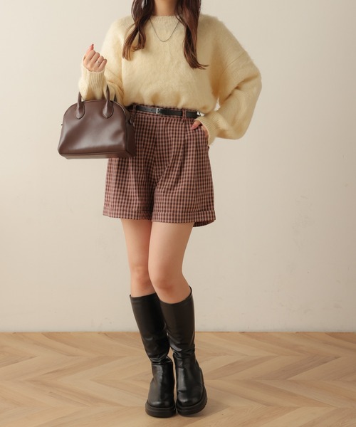 WEGO（ウィゴー）の「WEGO/【2点セット】ベルト付きロールアップショートパンツ（その他パンツ・レディース・ブラウン系その他2/ブラック/キャメル/オフホワイト・FREE）」の16枚目の写真