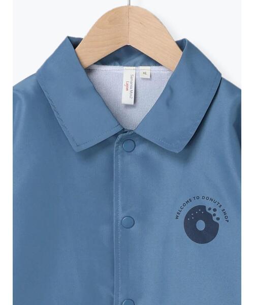 Samansa Mos2 Lagom（サマンサモスモスラーゴム）の「コーチジャケット（ノーカラージャケット・キッズ・ブルー/マスタード・M/XL/L/S）」の8枚目の写真