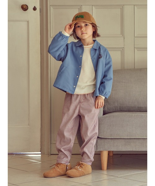 Samansa Mos2 Lagom（サマンサモスモスラーゴム）の「コーチジャケット（ノーカラージャケット・キッズ・ブルー/マスタード・M/XL/L/S）」の3枚目の写真