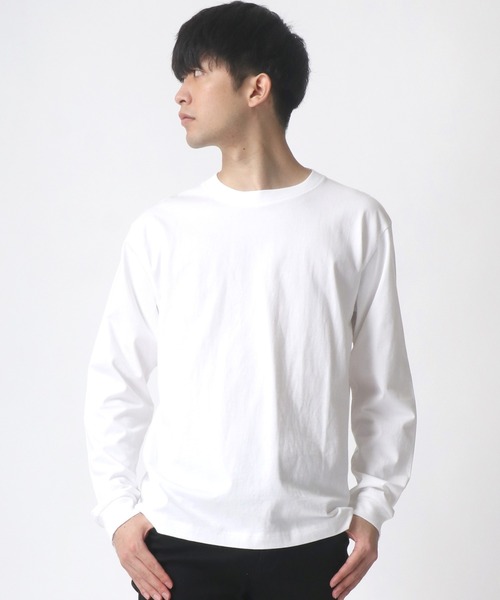 HANES（ヘインズ）の「Hanes/へインズ BEEFY/ビーフィー 無地 クルーネック ロングスリーブTシャツ/パックT/レディース メンズ（Tシャツ/カットソー・メンズ・ホワイト/ブラック/グレー/ネイビー/チャコール・M/L/XL/S）」の15枚目の写真