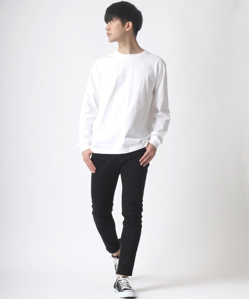 HANES（ヘインズ）の「Hanes/へインズ BEEFY/ビーフィー 無地 クルーネック ロングスリーブTシャツ/パックT/レディース メンズ（Tシャツ/カットソー・メンズ・ホワイト/ブラック/グレー/ネイビー/チャコール・M/L/XL/S）」の20枚目の写真