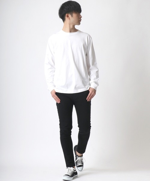 HANES（ヘインズ）の「Hanes/へインズ BEEFY/ビーフィー 無地 クルーネック ロングスリーブTシャツ/パックT/レディース メンズ（Tシャツ/カットソー・メンズ・ホワイト/ブラック/グレー/ネイビー/チャコール・M/L/XL/S）」の21枚目の写真