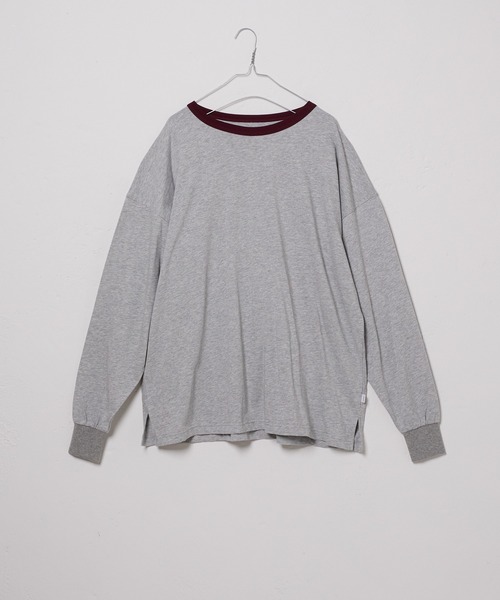 WHIMSIC（ウィムジック）の「【WHIMSIC】カラーリブロングスリーブTEE（Tシャツ/カットソー・レディース・ブラック/ホワイト/グレー・FREE）」の3枚目の写真