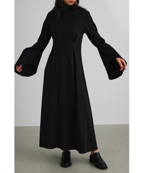 STYLEMIXER（スタイルミキサー）の「フレアスリーブカットワンピース（ワンピース・レディース・ブラック/グリーン/ライトブラウン・SMALL/MEDIUM）」の2枚目の写真