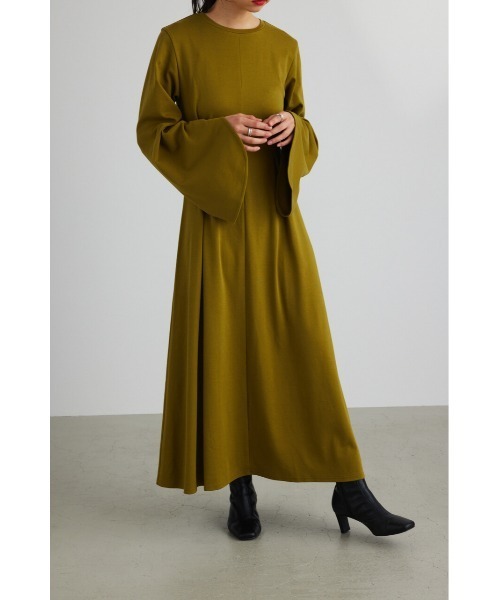 STYLEMIXER（スタイルミキサー）の「フレアスリーブカットワンピース（ワンピース・レディース・ブラック/グリーン/ライトブラウン・SMALL/MEDIUM）」の6枚目の写真