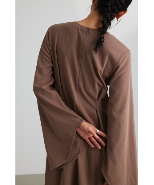 STYLEMIXER（スタイルミキサー）の「フレアスリーブカットワンピース（ワンピース・レディース・ブラック/グリーン/ライトブラウン・SMALL/MEDIUM）」の10枚目の写真