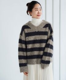 le.coeur blanc | ブークレーボーダーニット(ニット/セーター)