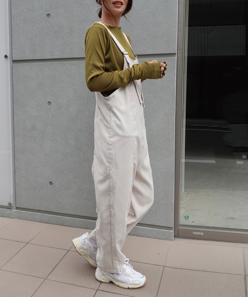 CORNERS(コーナーズ)の「コーディロイオールインワン(サロペット/オーバーオール・レディース・ブラック/カーキ/ベージュ系その他・M)」の10枚目の写真