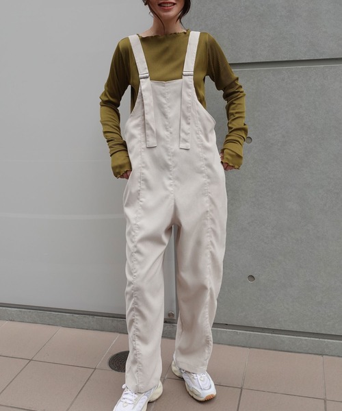 CORNERS(コーナーズ)の「コーディロイオールインワン(サロペット/オーバーオール・レディース・ブラック/カーキ/ベージュ系その他・M)」の11枚目の写真