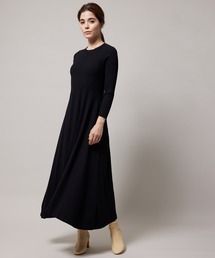 ROPE' | ランダムリブ天竺フィット&フレアーニットワンピース(ワンピース)