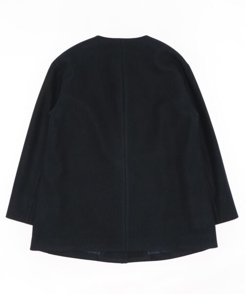 fleur by mint breeze(フルールバイミントブリーズ)の「【M~5L 大きいサイズ】メルティ ジョーゼット ノーカラー ジャケット(ノーカラーコート・レディース・クリーム/ライトグリーン/ネイビー・L/4L/3L/5L/LL/M)」の21枚目の写真