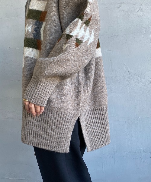 PENDLETON（ペンドルトン）の「[PENDLETON/ペンドルトン] ネイティブ柄 タートルネックニットプルオーバー（ニット/セーター・レディース・ブラック/ベージュ/アイボリー・F）」の9枚目の写真