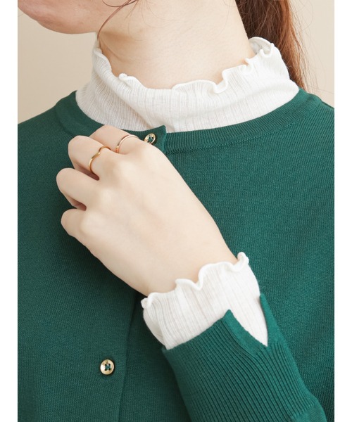 Te chichi(テチチ)の「ランダムリブメローカットソー(Tシャツ/カットソー・レディース・ブラック/グレー/オフホワイト/グリーン・フリ-)」の2枚目の写真