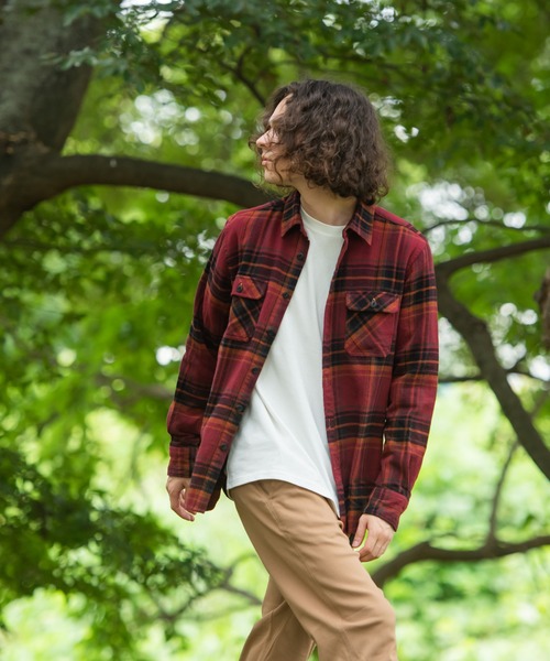 OUTDOOR PRODUCTS（アウトドアプロダクツ）の「【OUTDOOR PRODUCTS/アウトドアプロダクツ】ヘビーオンスネルシャツ（シャツ/ブラウス・メンズ・ホワイト/レッド/グレー/イエロー/ブルー・MEDIUM/LARGE/X-LARGE）」の11枚目の写真