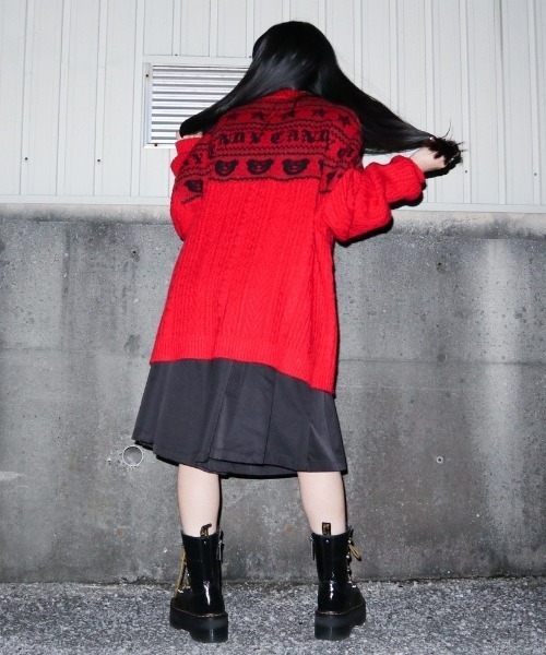 Candy Stripper（キャンディストリッパー）の「CANDY NORDIC KNIT カーディガン（カーディガン/ボレロ・レディース・ラベンダー/レッド/ブラック・2）」の18枚目の写真