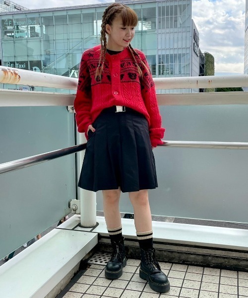 Candy Stripper（キャンディストリッパー）の「CANDY NORDIC KNIT カーディガン（カーディガン/ボレロ・レディース・ラベンダー/レッド/ブラック・2）」の17枚目の写真