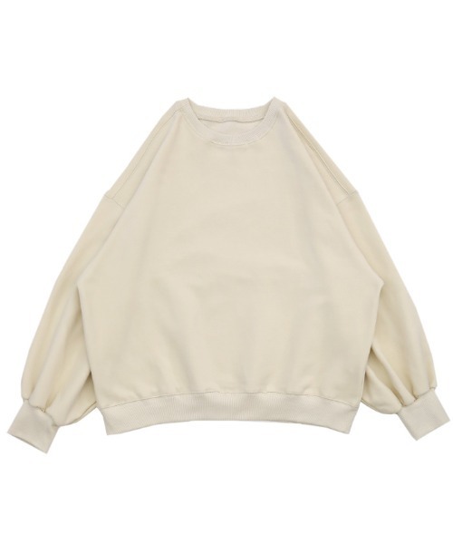 select MOCA（セレクトモカ）の「裏起毛ビッグボリュームスウェットトップス（スウェット・レディース・ブラック/アイボリー/グレイッシュベージュ・FREE）」の20枚目の写真