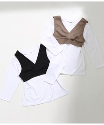 バックロゴロンT+テレコリブベストセット