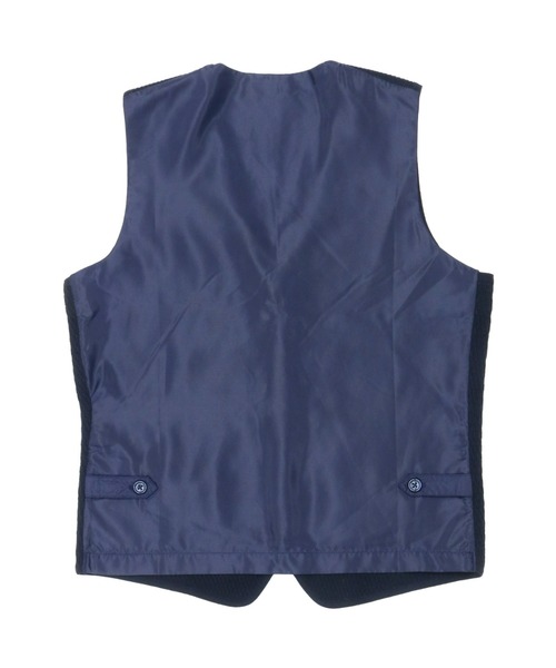 TOKYO SHIRTS（トウキョウシャツ）の「サーマルワッフル 後身布帛ニットジレ（ベスト・メンズ・ダークブラウン/ネイビー・LL/M/L/XL）」の3枚目の写真