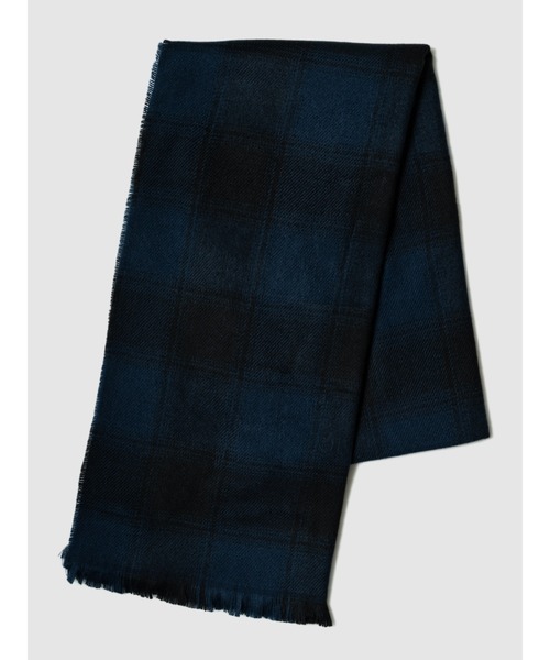 GAP（ギャップ）の「プレイド フリンジスカーフ（マフラー・メンズ・ブラック/ネイビー/グリーン・ONE SIZE）」の3枚目の写真